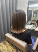 切りっぱなし×縮毛矯正