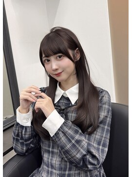 アマテラスゼロ 新宿(AMATELAS zero) ミディアムレイヤー/小顔カット/ブラウンカラー