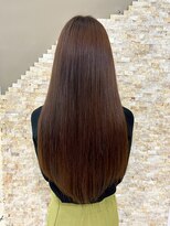 アンククロス 表参道(ANKH CROSS)&nbsp;【ビフォーアフター】エクステ×カラー/ブラウン/ストレートヘア