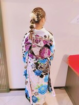 ディティール(DTEEL) 振袖ヘア◯玉ねぎ金箔