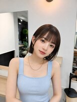 フォト 新宿三丁目(foto) 髪質改善縮毛矯正地毛風ストレート切りっぱなしボブ