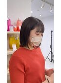 (飯塚)スッキリbob  cut × 艶brown