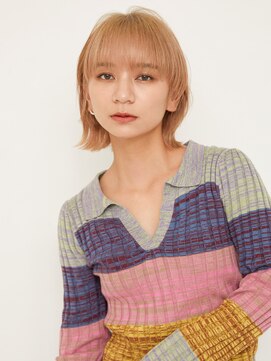 エンタク 新宿三丁目店(enntaku) ケアブリーチ/グラデーションカラー/ペールベージュ[新宿三丁目]