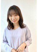韓国風ミディアム×グレージュカラー