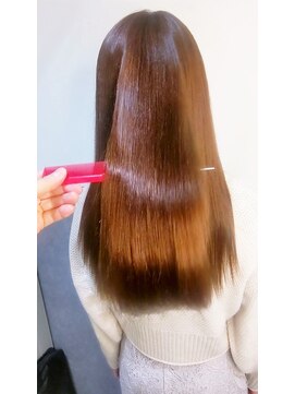 ナカドット エマノン 池袋(__naka.__ EMANON) 髪質改善酸熱トリートメント×オレンジブラウン艶々カラー