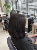 ヘアドネーション結べる長さの内巻きボブ