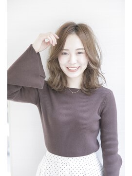 ルルディ バイ アフロディーテ銀座(luludi by APHRODITE) 黒髪/グレーベージュ/レイヤーロング/前髪パーマ/銀座