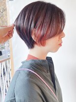 モリオフロムロンドン 原宿本店(morio from London)&nbsp;【morio 原宿】マッシュショート　インナーカラー　オレンジ