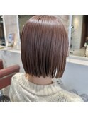 【adept金町店　石崎Style】切りっぱなしボブ×艶ブラウンカラー