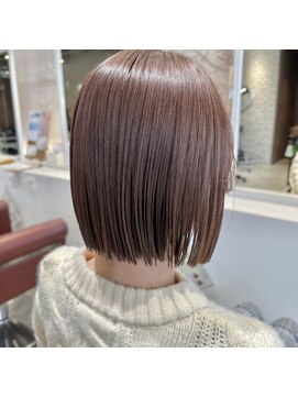 アデプト 金町店(adept) 【adept金町店　石崎Style】切りっぱなしボブ×艶ブラウンカラー