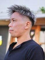 スラッシュ(SLASH)&nbsp;ツイストパーマ/短髪/ホワイトメッシュ/スキンフェード/姫路