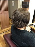 黒髪暗髪ゆるふわ大人可愛ウェーブショートボブ☆30代40代50代