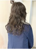 大平/ニュアンスパーマロングレイヤーカット顔まわりベージュ
