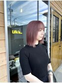 ハイトーンピンク×ショート