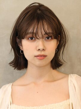 アース 本八幡店(HAIR&MAKE EARTH) ふんわりバング×外ハネボブ