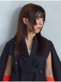 姫カット×ストレートロング