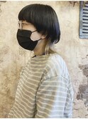 magiyhair【nico】暗髪マッシュウルフ 襟足ブリーチ