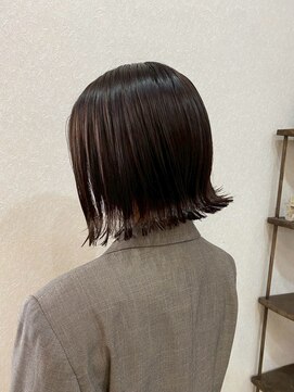 アグランテトラ 野田阪神店(a Gland tetra) ぷつっとボブ×外ハネ×チョコレートブラウン20代30代