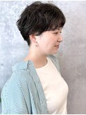ショートパーマ丸みショート刈り上げショートパーマゆるふわ
