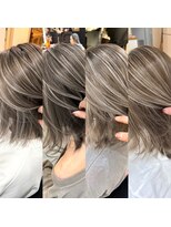 ブレンド 渋谷(BLend)&nbsp;ハイライトカラーくびれヘアアプリコットオレンジ