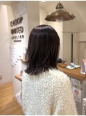 大人ミディアムレイヤー/春ピンク/水素カラー/30代40代