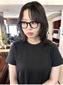 大人可愛いミディアムレイヤーパーマ◎