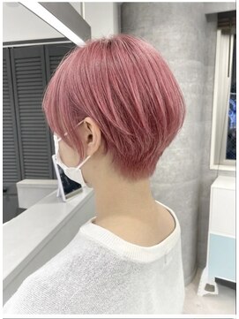 ルーブ トウキョウ(Loob. TOKYO) ハイトーンカラーミルクティーピンクベージュレイヤーカット韓国