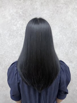 ミニム ヘアー(minim hair) 【minim×りの】艶々ブルーブラック&水素トリートメント