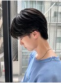 【GEEKS渋谷】シースルーマッシュ/ブルーブラック/韓国風ヘア