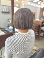 ヘアメイク デザート(HAIR MAKE DESART)&nbsp;【木村】ハイライトだけで白髪カバー×アゴラインボブ