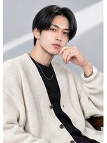 アッシュ 志木南口店(Ash) ナチュラルセンターパート×メンズヘア