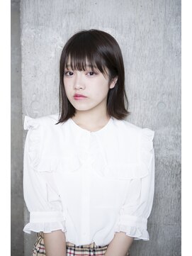 サロンドミルク 原宿(salon de MiLK) 【salon de MiLK 原宿】切りっぱなしボブ×おしゃれ耳かけ外ハネ