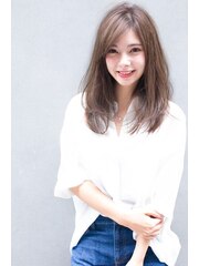 韓国風小顔ヘア/地毛風カラー/フェイスレイヤー