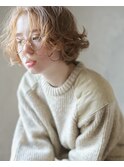 毛先のワンカールパーマボブ