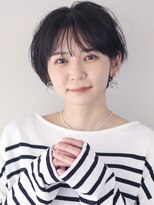 サーカス バイ ビュートリアム 青山(CIRCUS by BEAUTRIUM)&nbsp;小顔　黒髪　パーマショート　暗髪　　前髪あり　耳かけショート