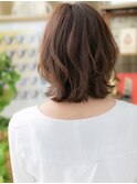 小顔抜け感くせ毛風かきあげボブウルフTa4北浦和20代30代40代!