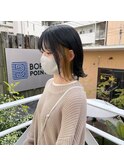 インナーカラー/アクセサリーカラー/ボブ/切りっぱなしボブ