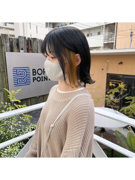 ミント(mint) インナーカラー/アクセサリーカラー/ボブ/切りっぱなしボブ