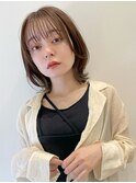 韓国風ボブ レイヤーボブ フェイスレイヤー 外ハネパーマ t511