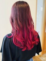 グランデュール 東静岡池田店(GRANDEUR)&nbsp;ブリーチonバレイヤージュonピンク