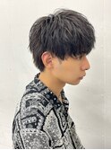 爽やか束感ショートマッシュウルフソフトツイストパーマ