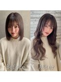 大人可愛いブラウン#シールエクステアースカラー＃韓国＃名古屋