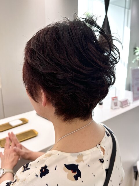 ボリュームアップショートショートヘアミセスショート