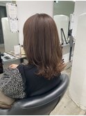切りっぱなしボブ/エアリーロング/美髪/ピンクブラウン/ショート