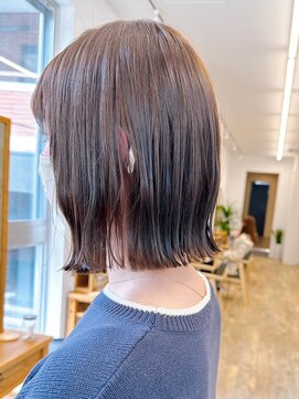 セイドット オモテサンドウ(Say. omotesando) say. ブリーチなし ミルクティーベージュ 外ハネボブ 表参道原宿