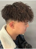 奈良men'sツイストスパイラルパーマ刈り上げ高め