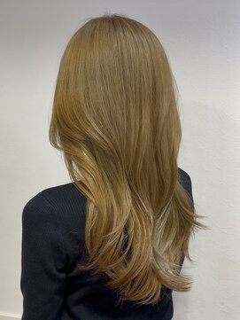 カミケン 黒岩店　kamiken・ くびレイヤーくすみベージュブリーチカラー【カミケン黒岩店】