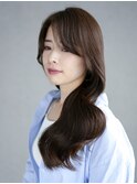 美髪韓国ヘア顔周りレイヤーくびれヘアロング_29622