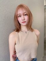 シーク 天神(SEEK)&nbsp;キャラメルベージュ/レイヤーカット/ミディアム/ハイトーン