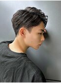韓国風センターパート×ナチュラル刈り上げショート 7s612